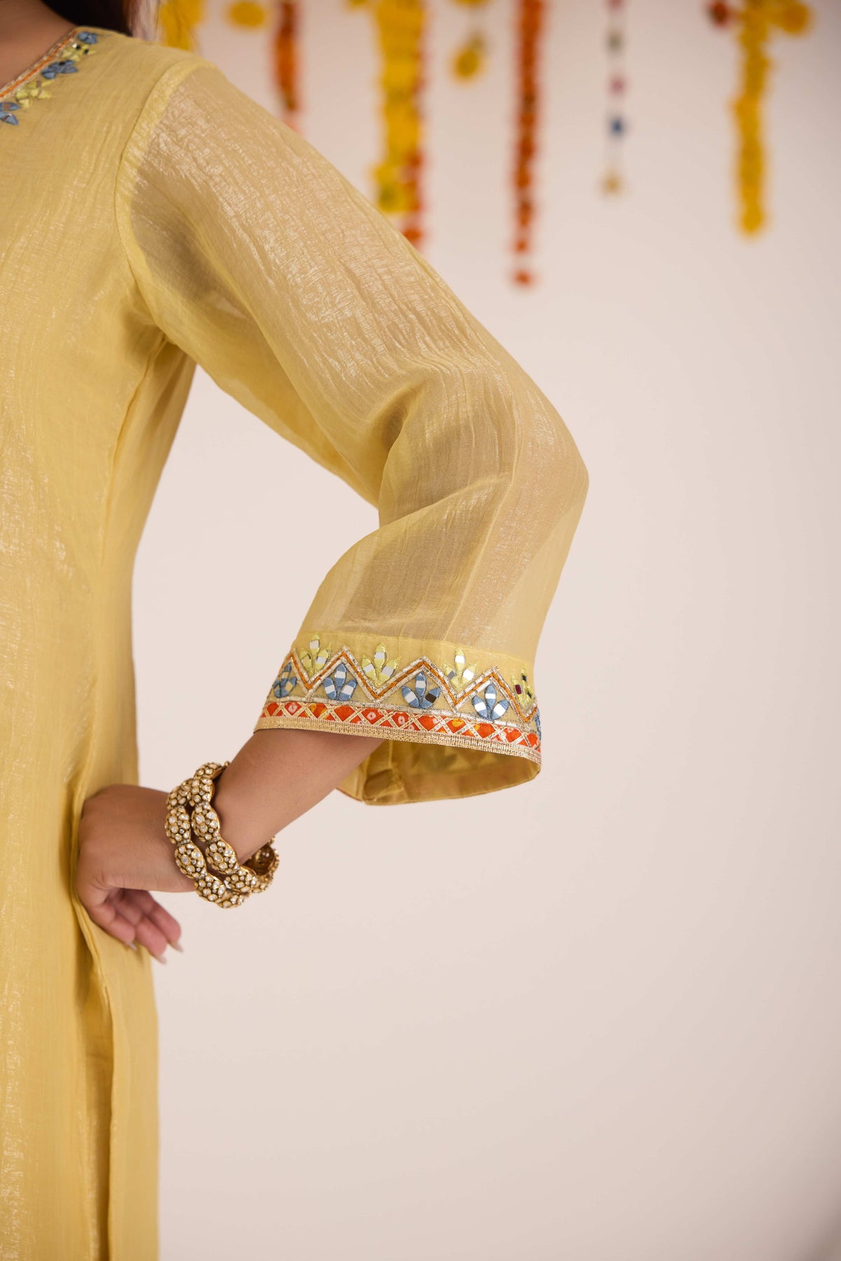 Deepti Emb Crushed Silk Suit set