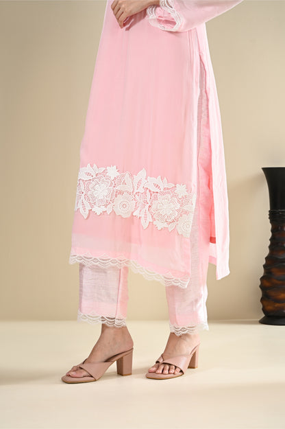 Rachna singh in Ananas - Pink Suit Set