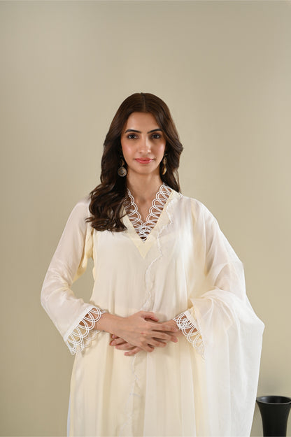 Sitafal- Cream Suit Set