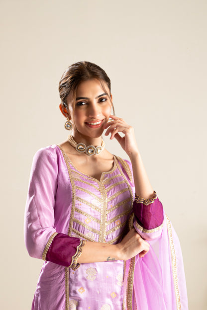 Amrit-Lavender Suit Set