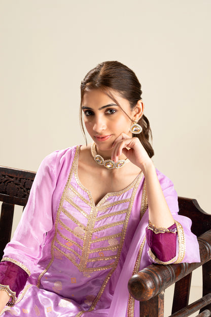 Amrit-Lavender Suit Set