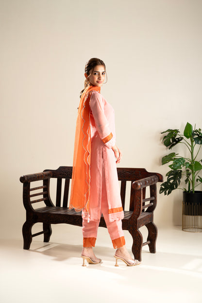 Ankita singh in Fiza- Blush Peach Suit Set