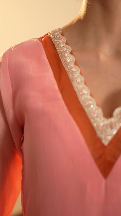 Ankita singh in Fiza- Blush Peach Suit Set