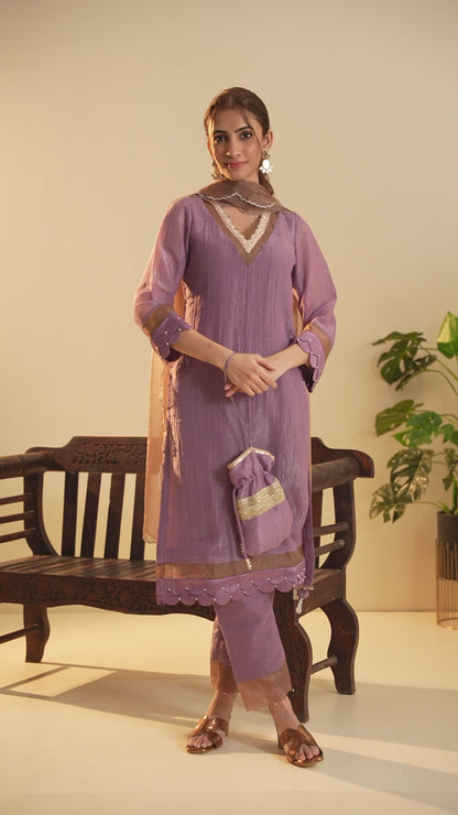 Jamun-Mauve Suit Set